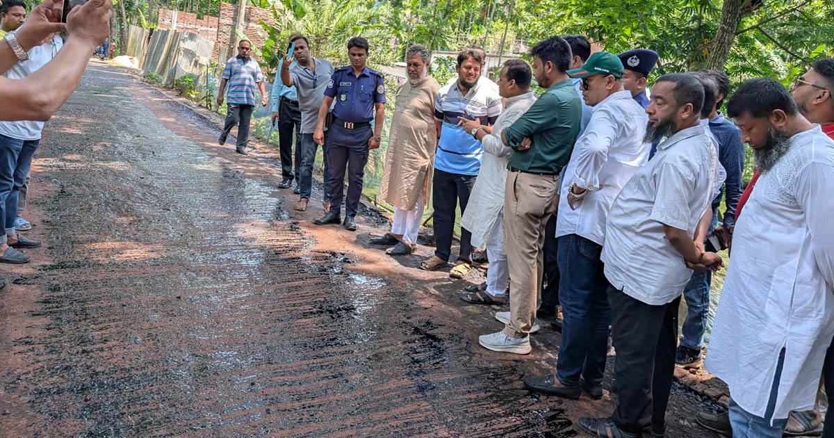 মেহেন্দিগঞ্জে সড়ক নির্মাণ কাজ পরিদর্শন করলেন প্রতিমন্ত্রী রাজিব আহসান